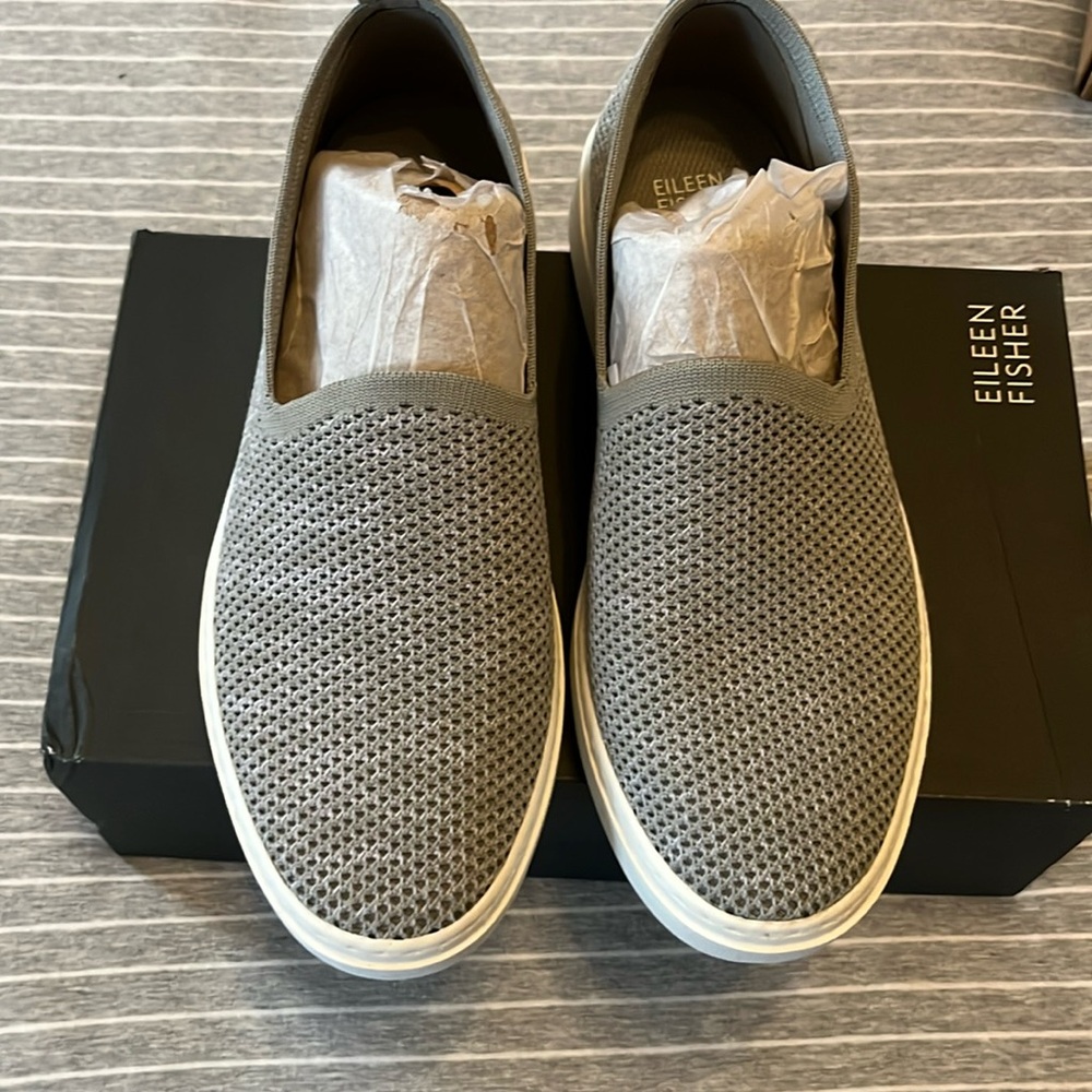 New, never worn Eileen Fisher gray sneakers size 9